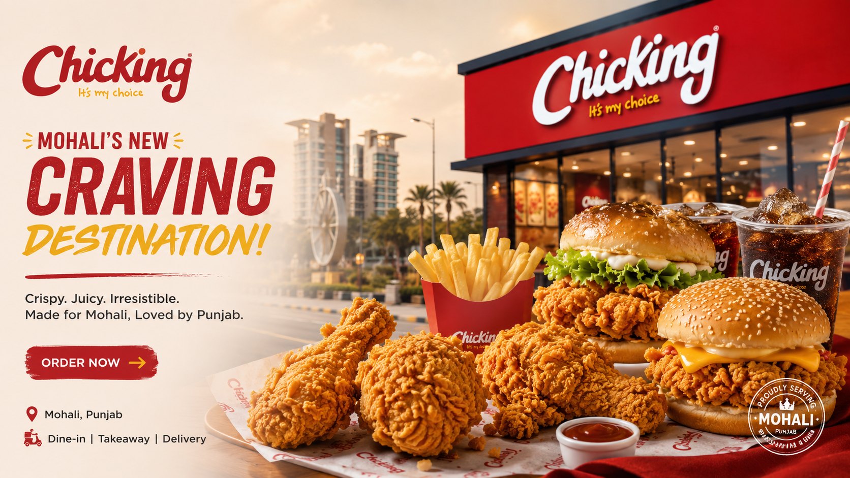 Chicking Mohali — Mohali's new craving destination, opening soon in Punjab